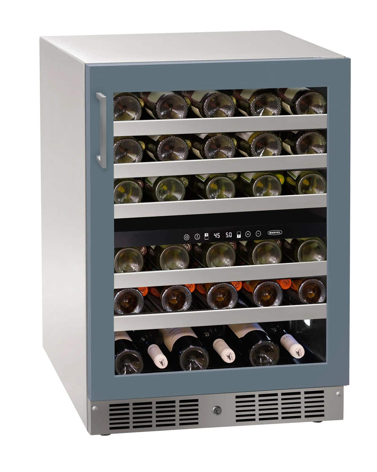 Marvel - 24"W. 5.1 Cu.Ft. Built-In Dual-Zone Wine Refrigerator-Panel Ready Frame/Glass - Custom Panel Ready