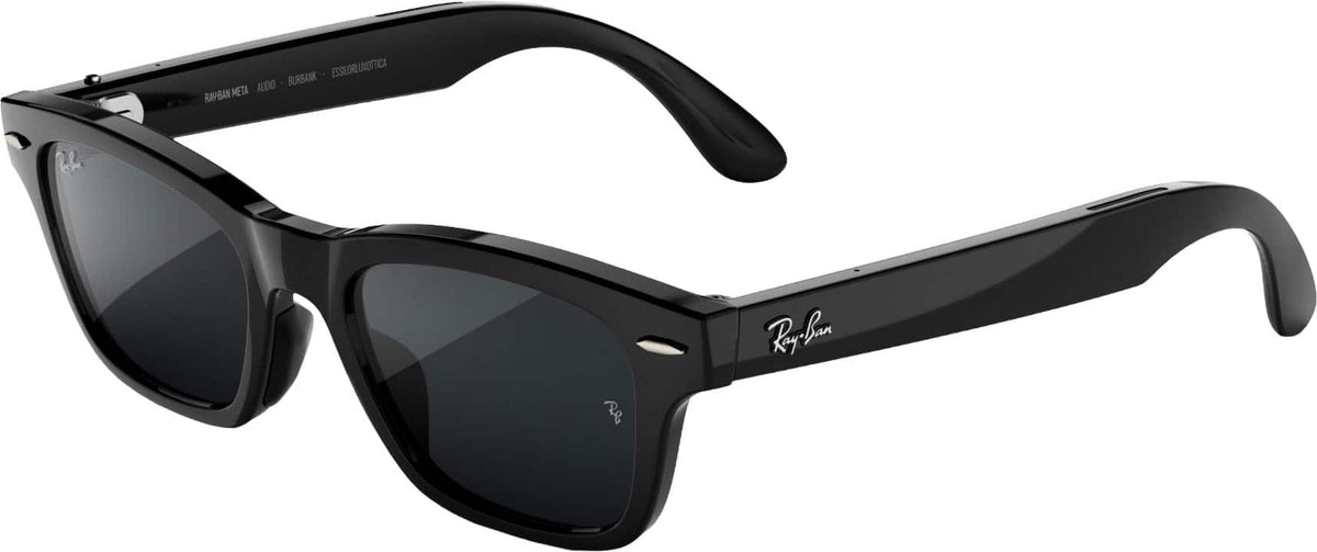 Ray-Ban Meta - Audio Burbank Large - Audio-Only AI Glasses - Transitions Grey Lenses - Shiny Black