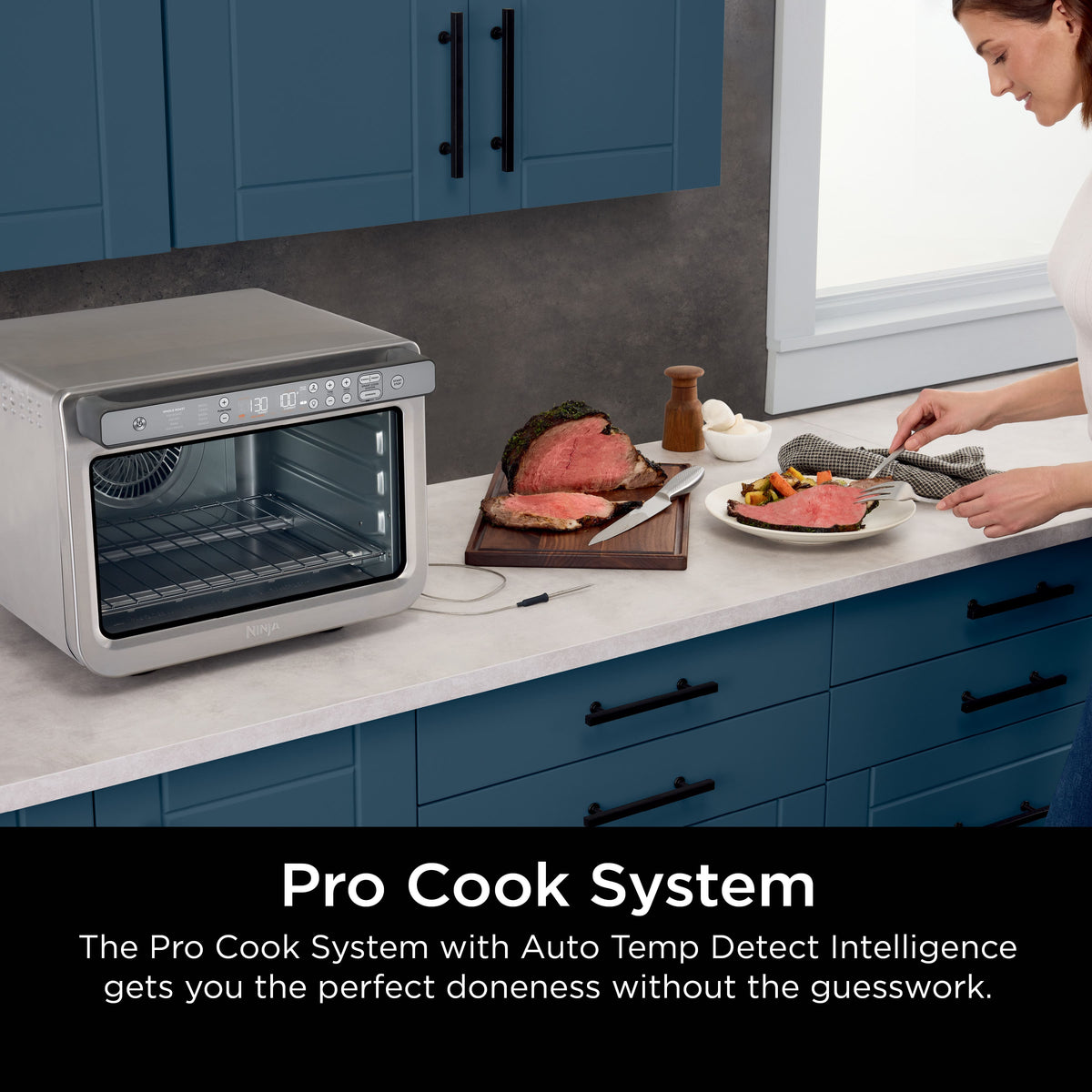 Ninja - Prestige Smart XL Air Fryer & Countertop Oven + Pro Cook - Stainless Steel