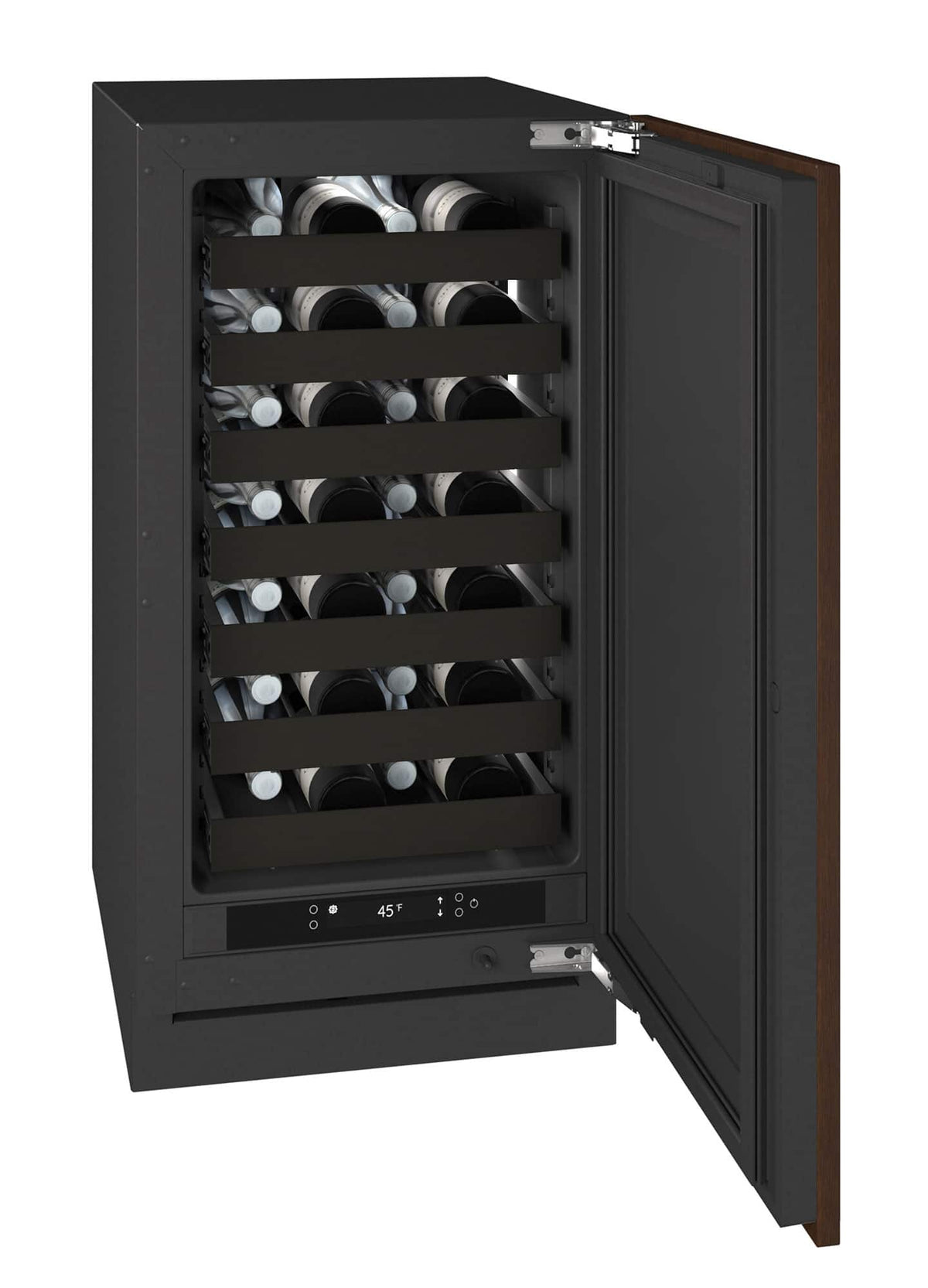 U-Line - 18"W. 3.5 Cu.Ft. Built-In Wine Refrigerator-Panel Ready - Integrated Solid
