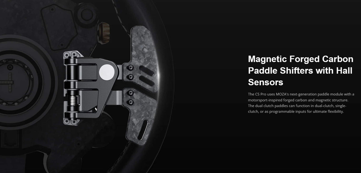 Moza Racing - CS Pro Sim Racing Steering Wheel for Windows - Black