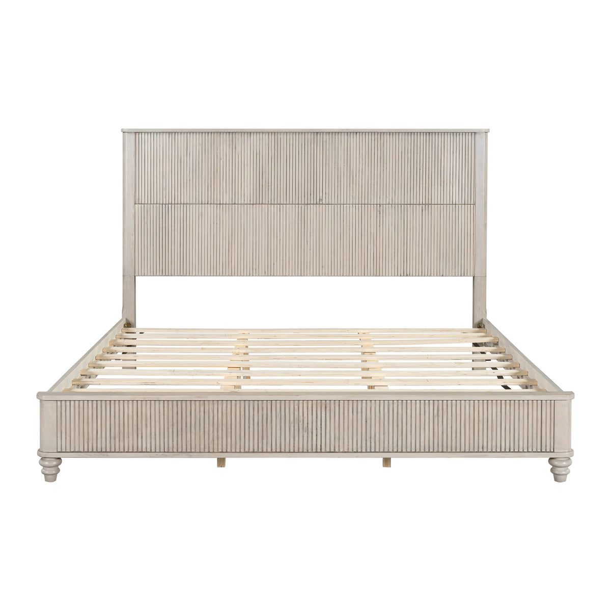 Estructura de cama de plataforma y cabecero alto