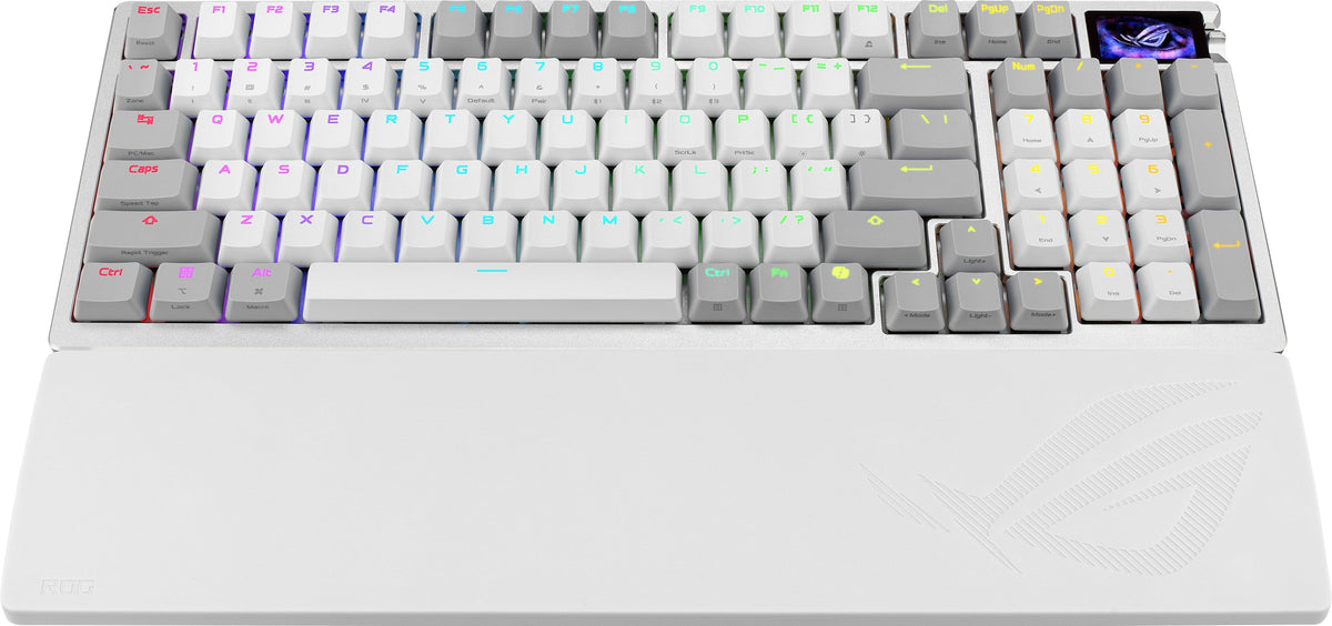 ASUS - ROG Azoth 96% Wireless Magnetic Hall Effect RGB Gaming Keyboard with Hot-Swappable ROG HFX V2 Switches - White