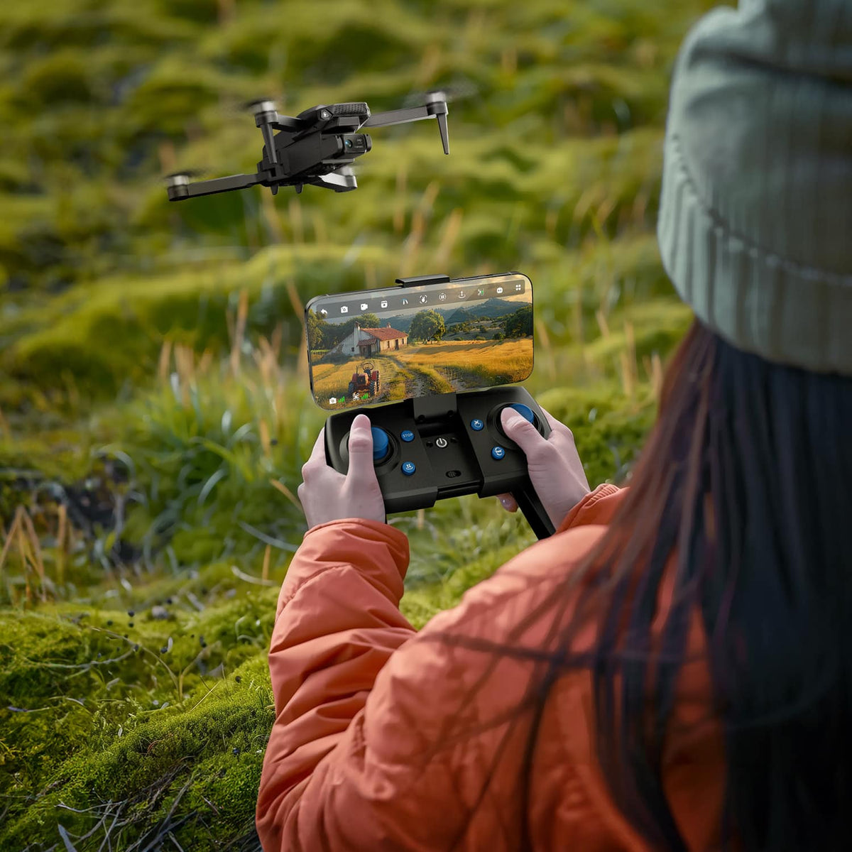 Snaptain - S5C Elite 1080p Drone with Remote Controller - Black