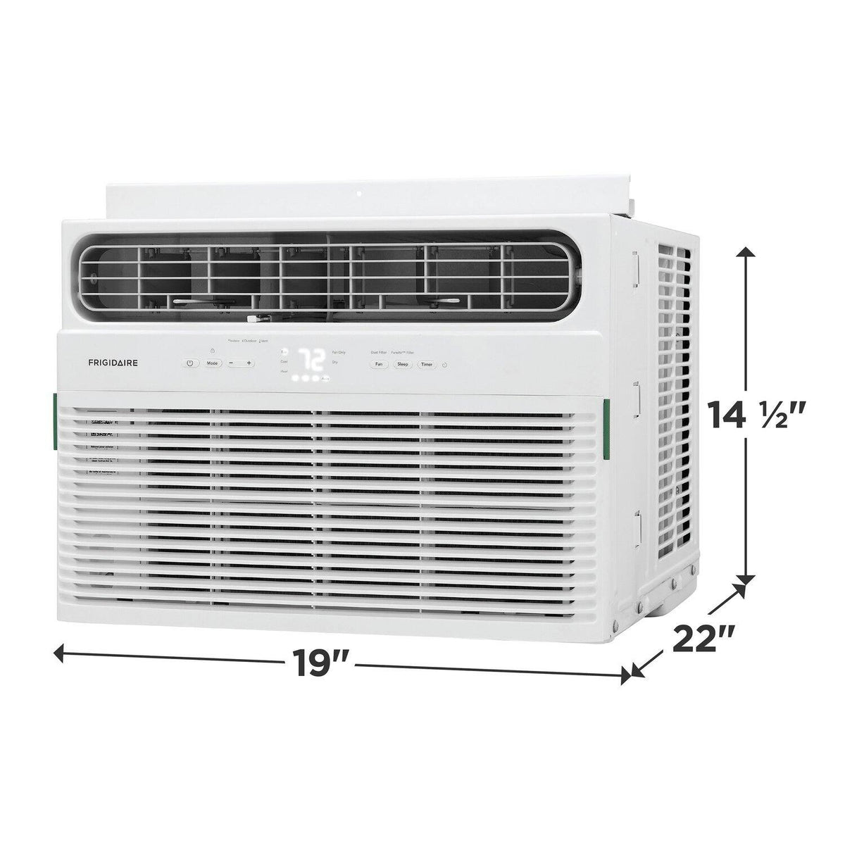 Frigidaire - 115V 8,000 BTU 350 Sq. Ft. Smart Window Air Conditioner with 3,500 BTU Supplemental Heat Function - White