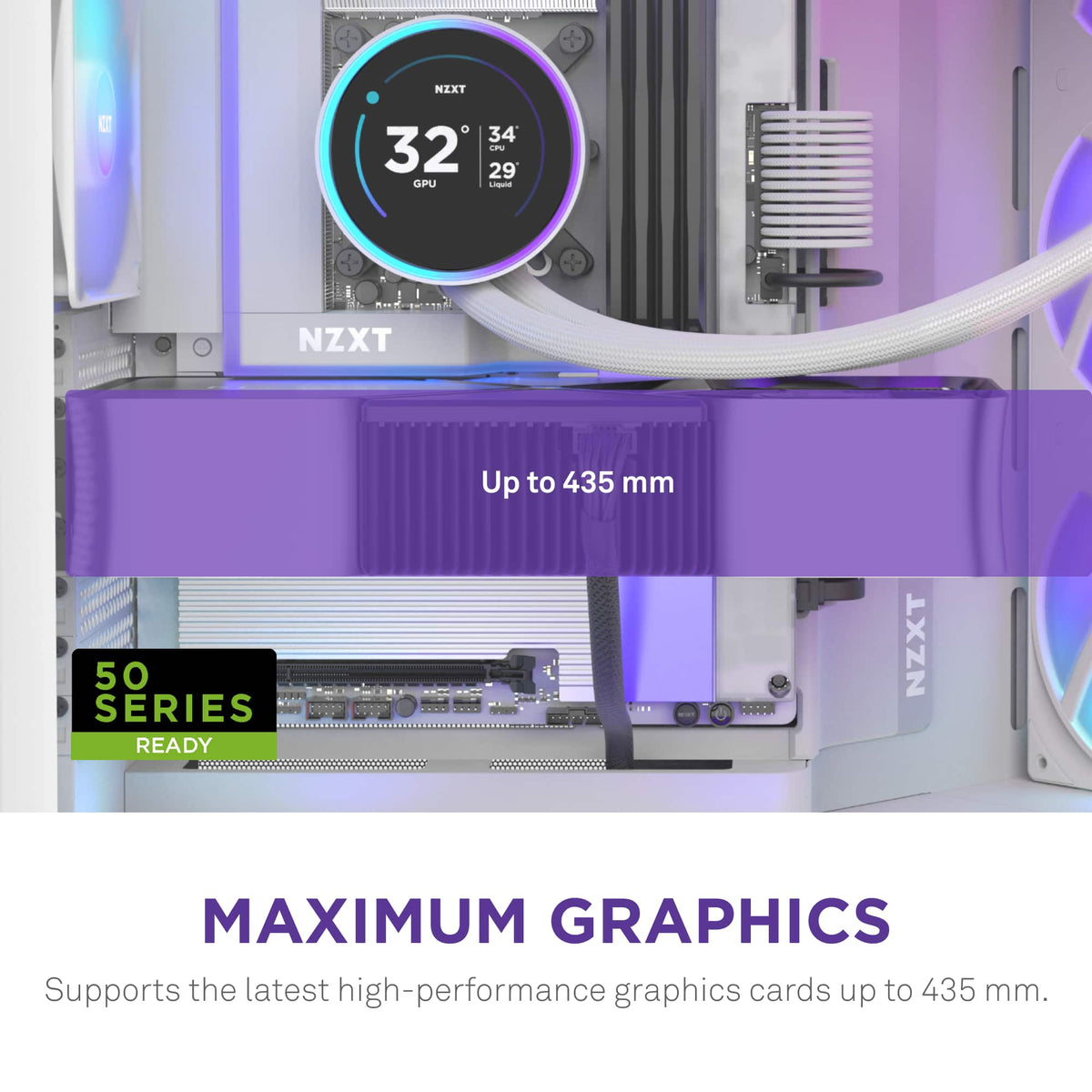 NZXT - H9 Flow+ RGB 2025 ATX Mid-Tower Dual-Chamber PC Case - White
