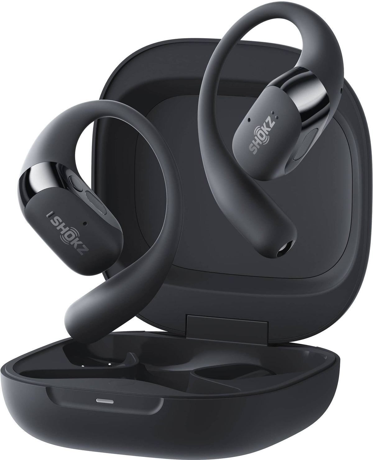 Shokz - OpenFit 2+ Open-Ear True Wireless Bluetooth Earbuds - Black