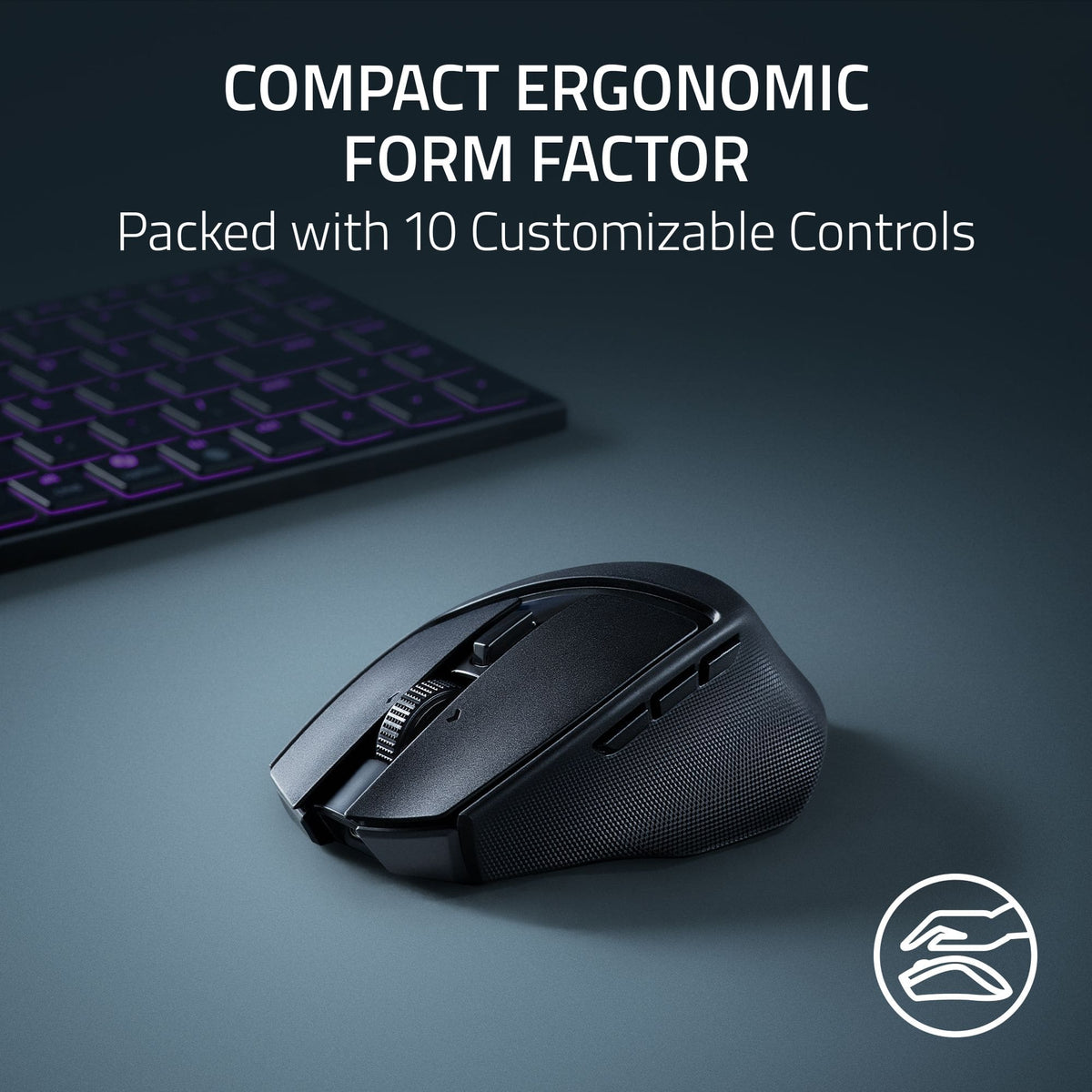 Razer - Basilisk Mobile Optical Gaming Mouse - Wireless - Black