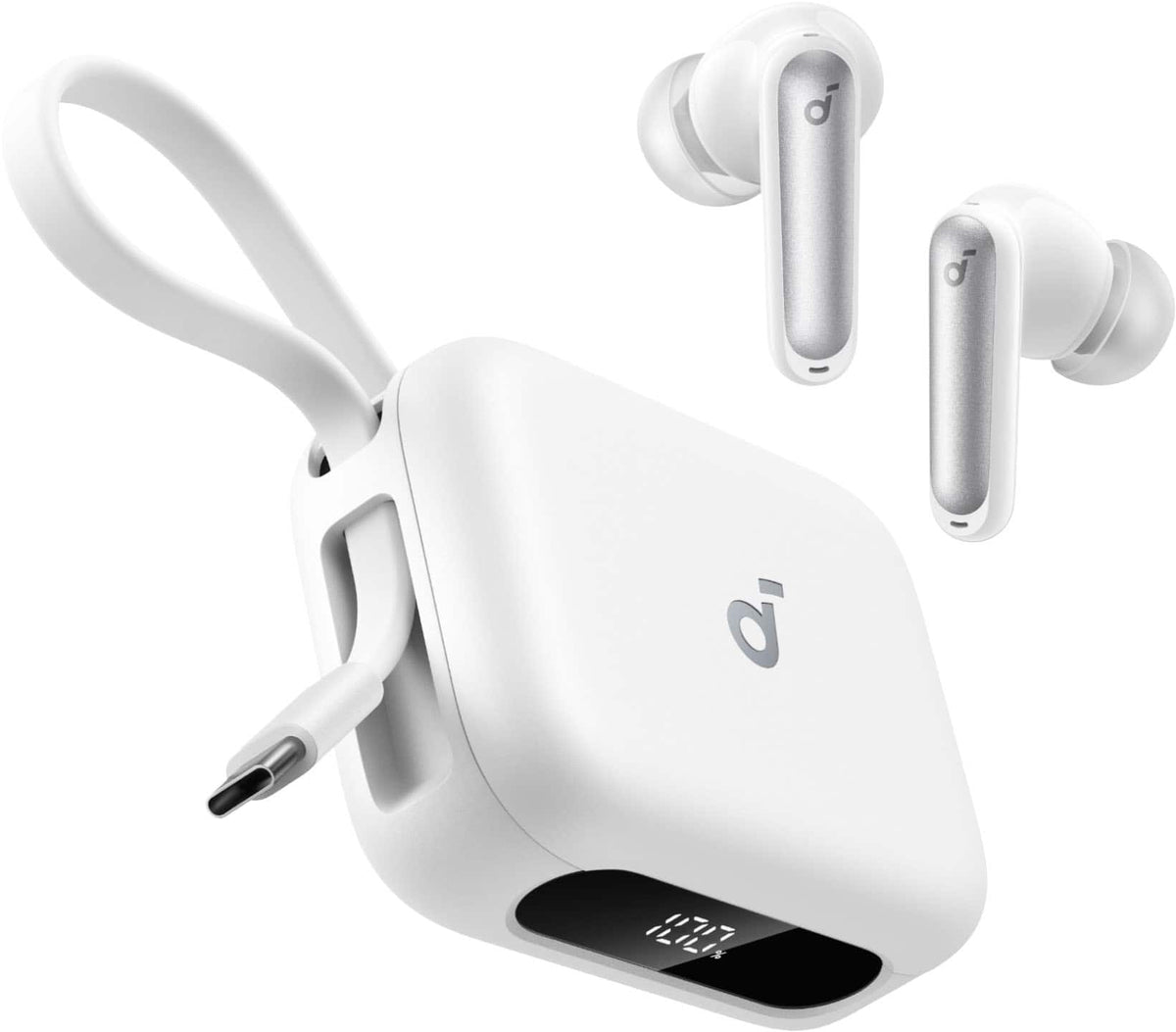 Soundcore - by Anker P41i Bluetooth Wireless In Ear Earbuds with Portable USB-C 3,000mAh Phone Charger - White
