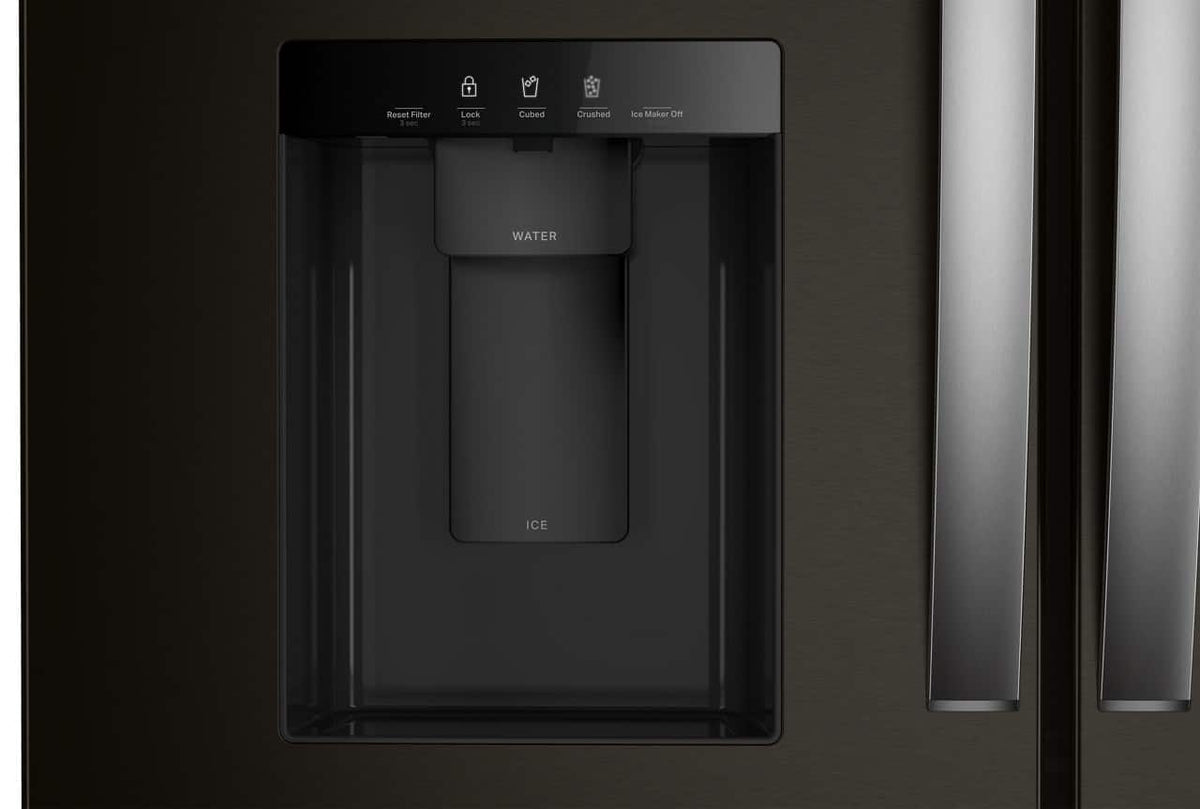Whirlpool - 36 in. Wide 29 cu. ft. Family-Sized Capacity French Door Refrigerator with Flexible Temperature Drawer - Print Resist Blk Stnlss