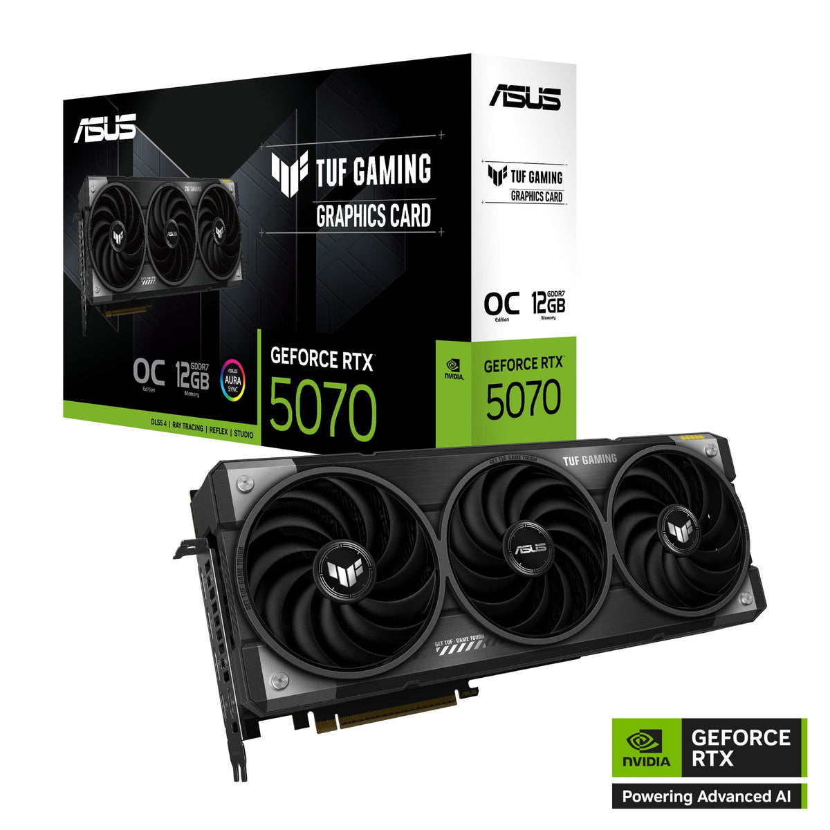 ASUS - TUF Gaming NVIDIA GeForce RTX 5070 OC Edition 12GB GDDR7 PCI Express 5.0 Graphics Card - Black