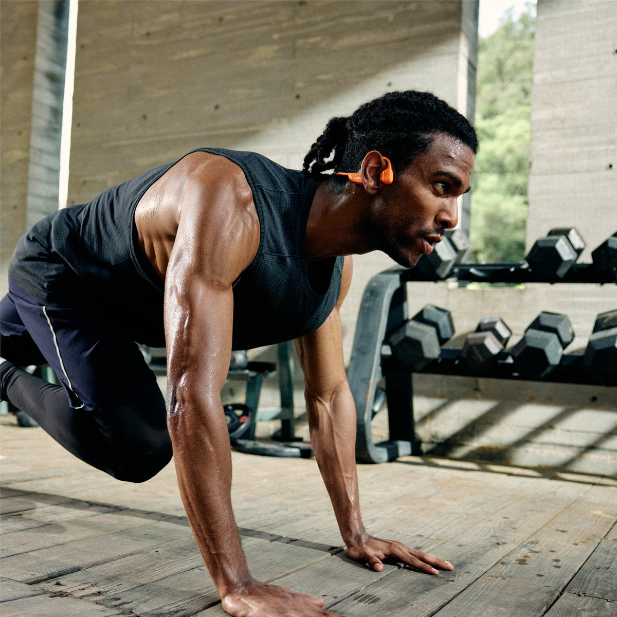 Shokz - OpenRun Pro 2 Wireless Bone Conduction Open-Ear Bluetooth Sports Headphones - Orange