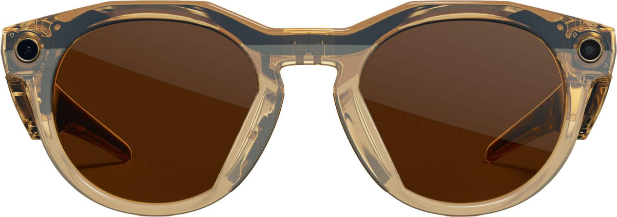 Oakley Meta - HSTN glasses - with Meta AI, Audio, Photo, Video Compatibility - Clear to Brown Transition Lenses - Light Curry