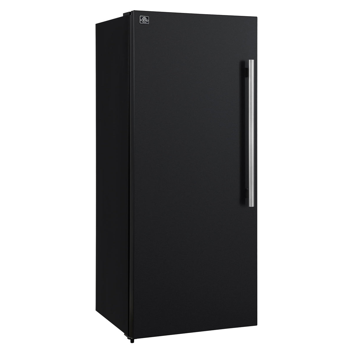 Forno Appliances - Maderno 13.6 Cu. Ft. Left Swing Upright Convertible Freezer with Antique Brass Handles - Black