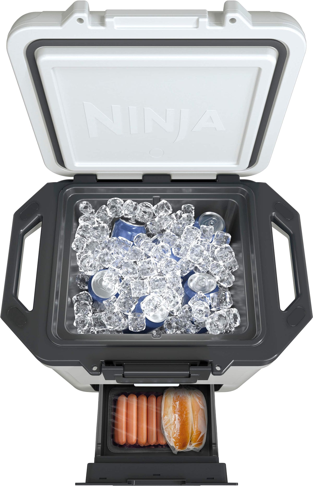 Ninja - FrostVault 30qt Hard Cooler with Dry Zone - Cloud White