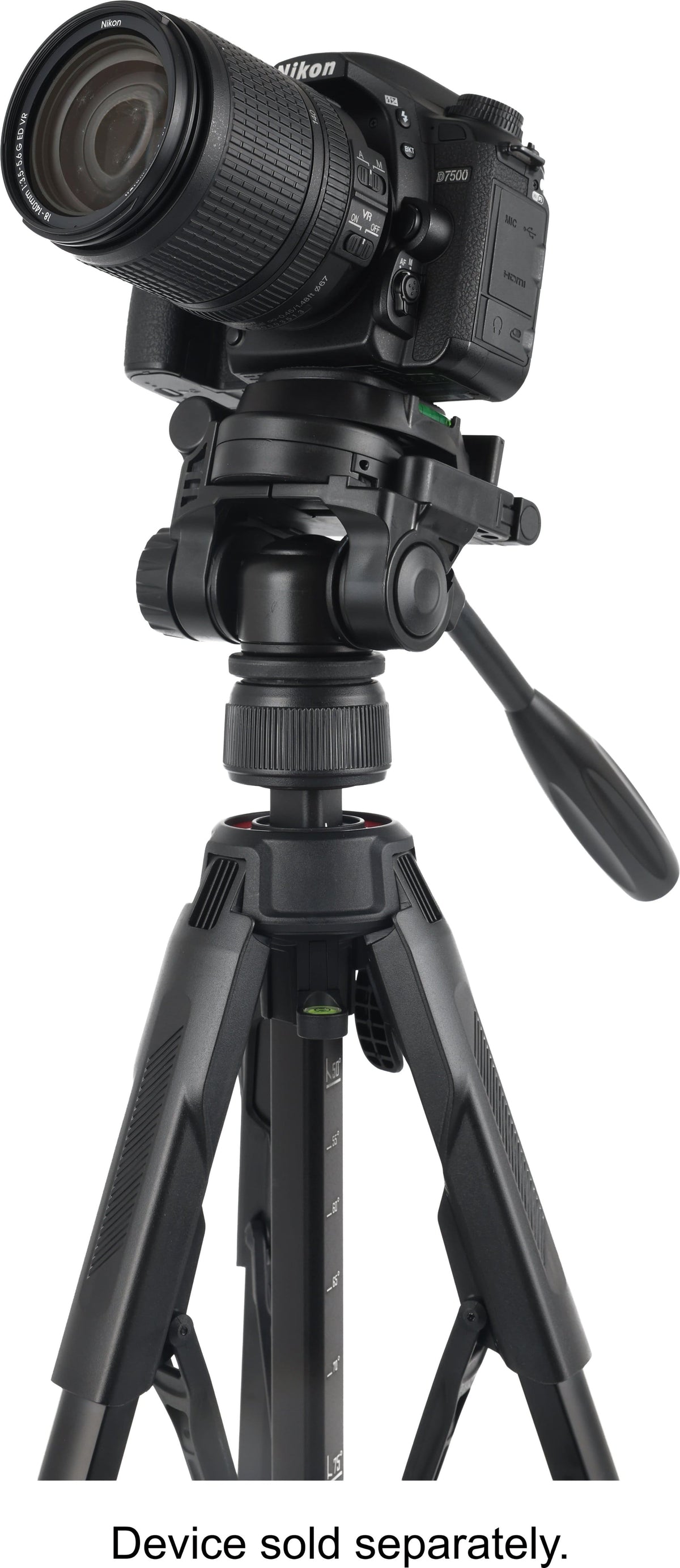 Sunpak - Creator Plus 69” Dual Camera & Smartphone Professional Pan-tilt head Tripod; Universal