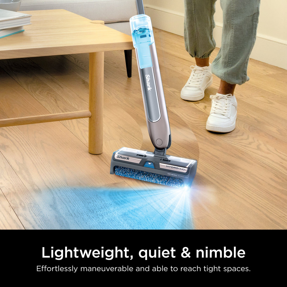 Shark - HydroDuo with Dirt-Reveal Technology, Cordless wet & dry hard floor cleaner picks up, mops, & scrubs - Stone Metallic