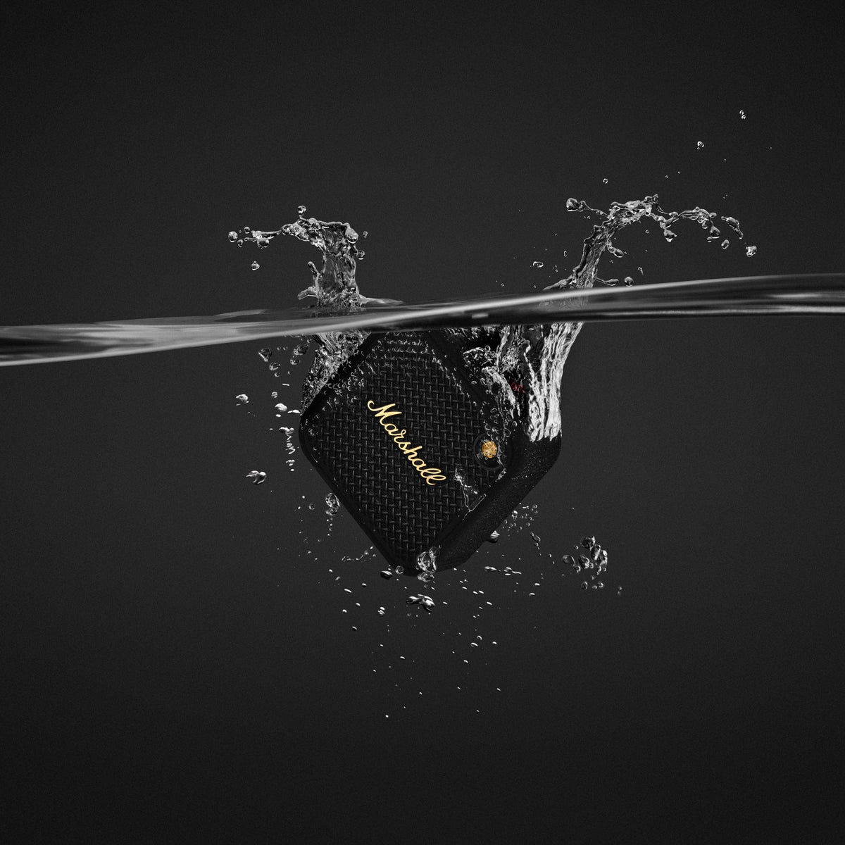 Marshall - Willen II Portable Bluetooth Speaker with Rugged Waterproof / Dust-proof Wireless Design - Black/Brass