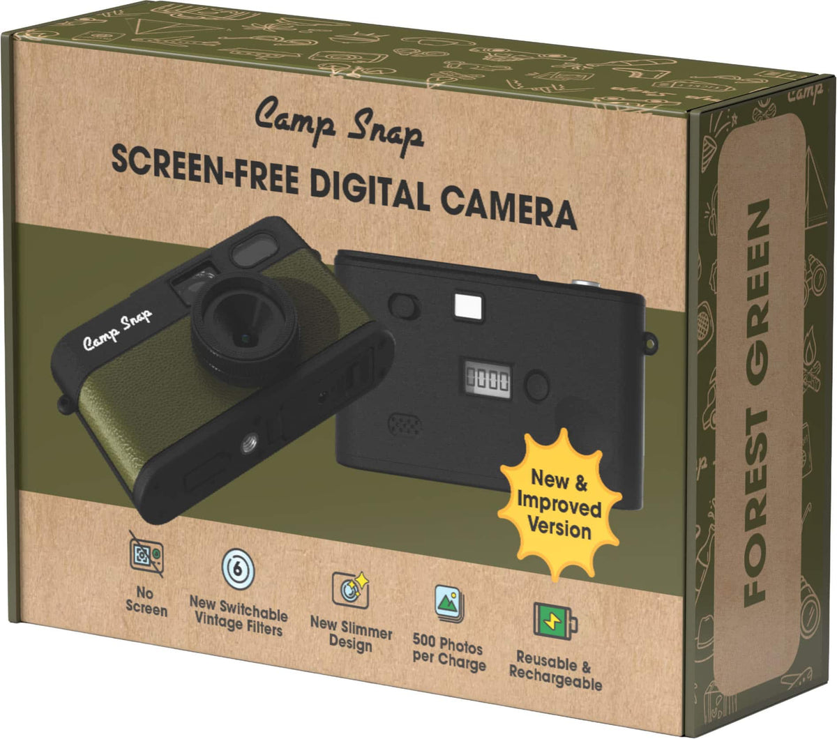 Camp Snap - 2 Screen Free Digital Camera - Green
