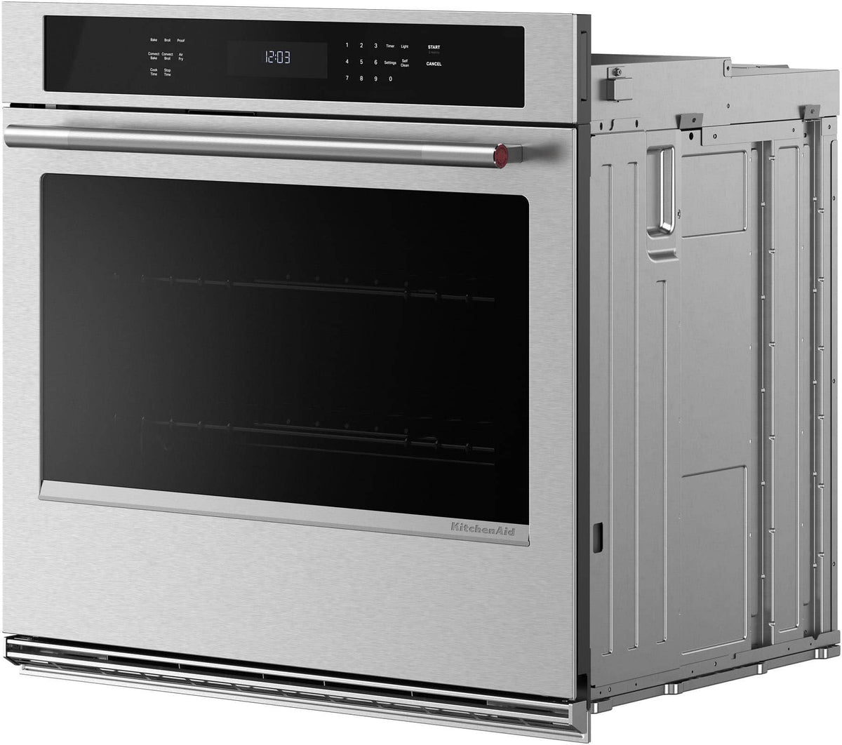 KitchenAid - 30" Built-In Single Electric Wall Oven with No Preheat Air Fry Mode - Stainless Steel