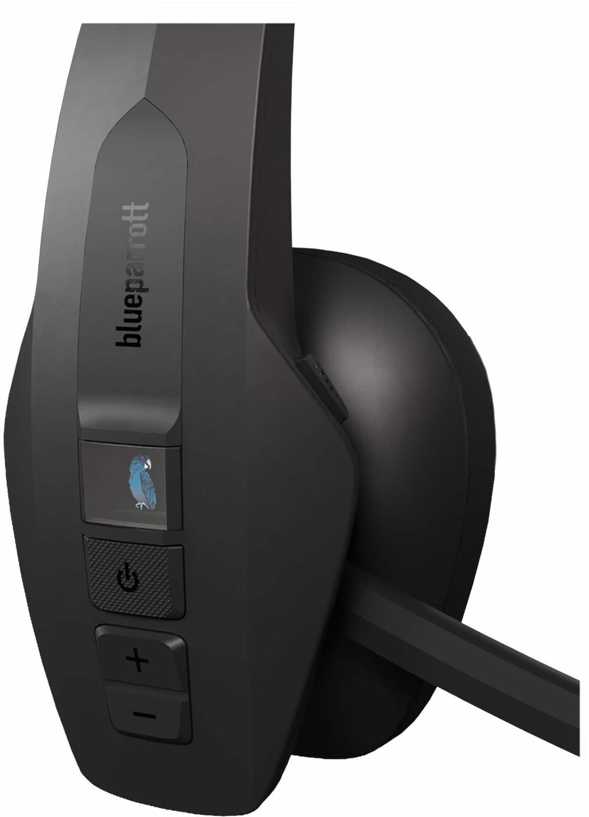 BlueParrott - Pro B450 Wireless Bluetooth Mono Headset with 98% AI Voice Isolation Mics, ANC audio, and All-Day Comfort - Black
