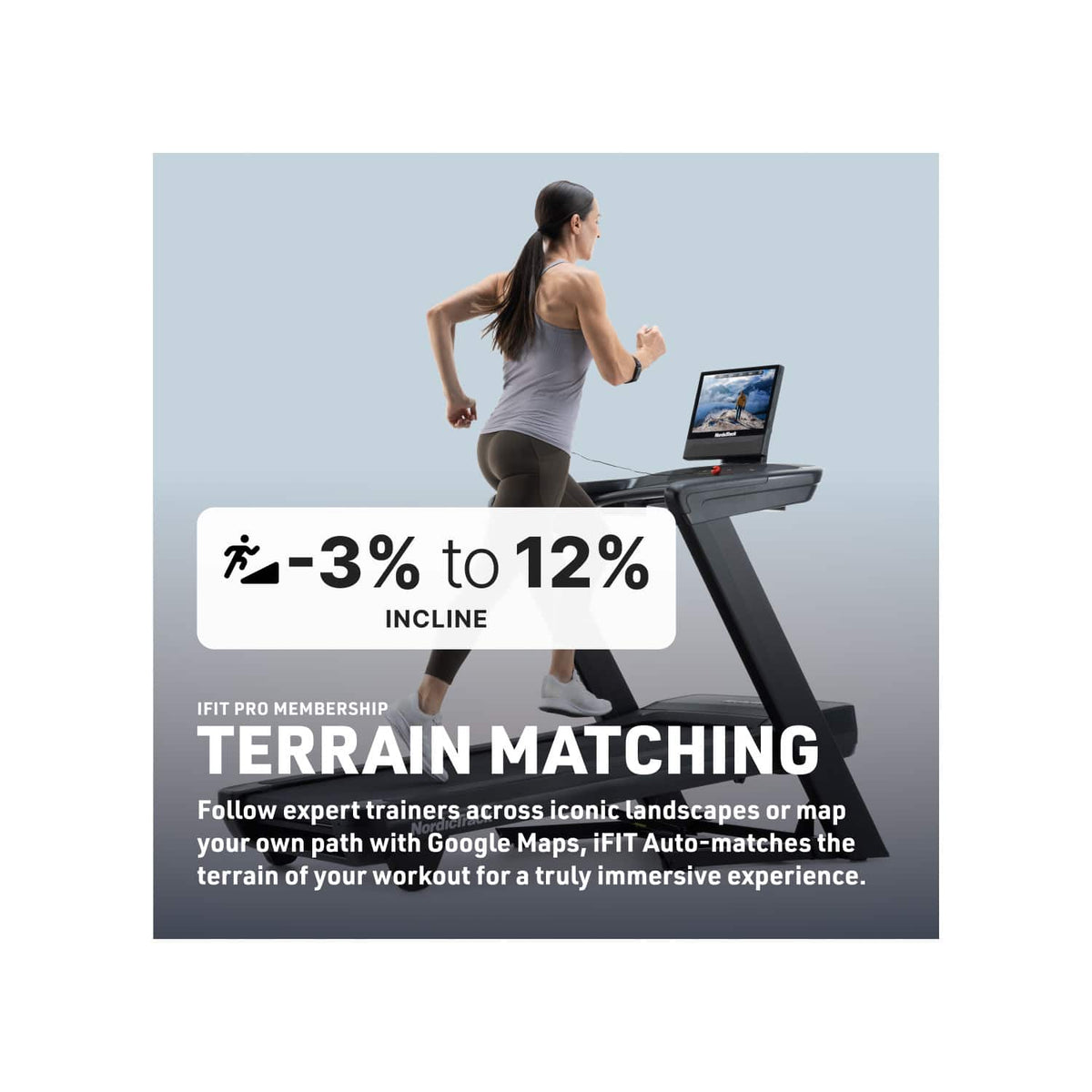 NordicTrack - Commercial 1750 Treadmill with 16" Pivoting Touchscreen - Black