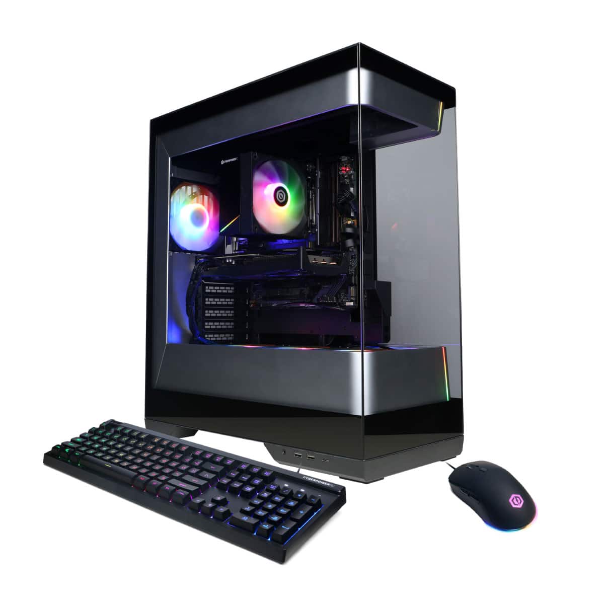 CyberPowerPC - Gaming Desktop - AMD Ryzen 5 9500F - NVIDIA GeForce RTX 5060 Ti 8GB - 16GB DDR5 - 1TB PCIe 4.0 SSD Storage - Black