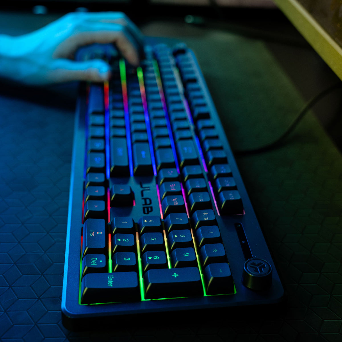 JLab - Nightfall Full-Size Wired Gaming Keyboard - Black