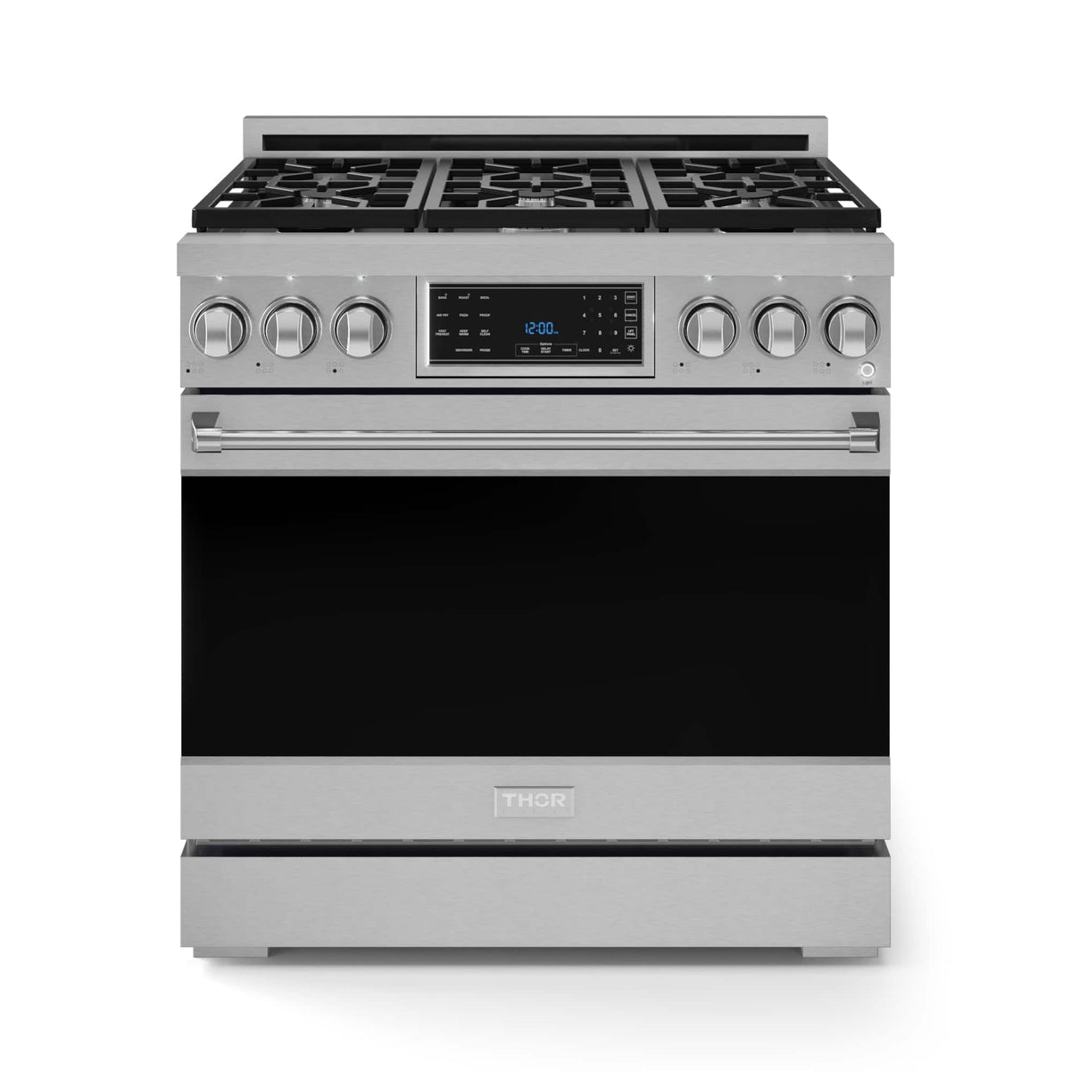 36 in. Wide 6 Burner Gordon Ramsay Series by Thor Kitchen 6.0 Cu. Ft Freestanding Gas Range - Stainless Steel