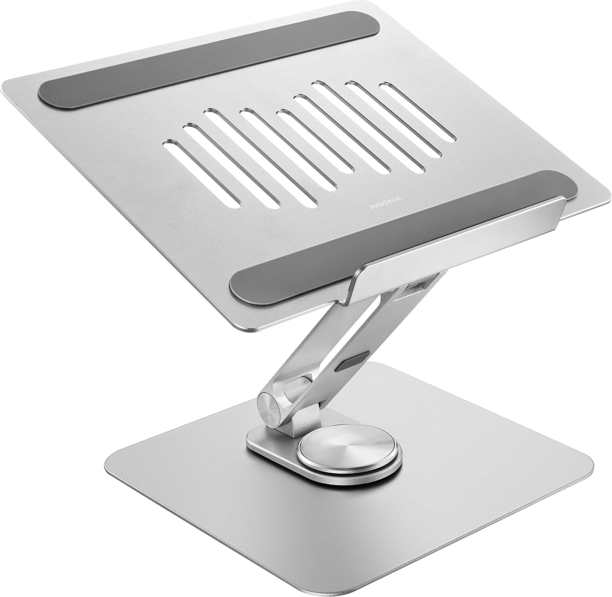 Insignia™ - Laptop Stand with Adjustable Height and Angle for Laptops up to 17” Wide - Silver