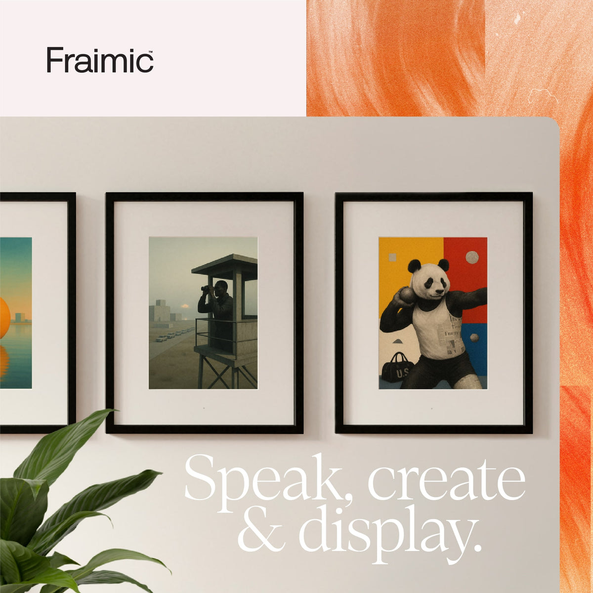 Fraimic - Standard 13.3" Smart AI Digital Canvas Display and Frame
