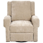 Manual Recliner Chair With Swivel Rocker Function, Dual Recline Angles