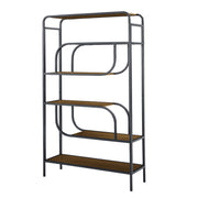 Geometric Bookcase / Display Rack - Black / Brown