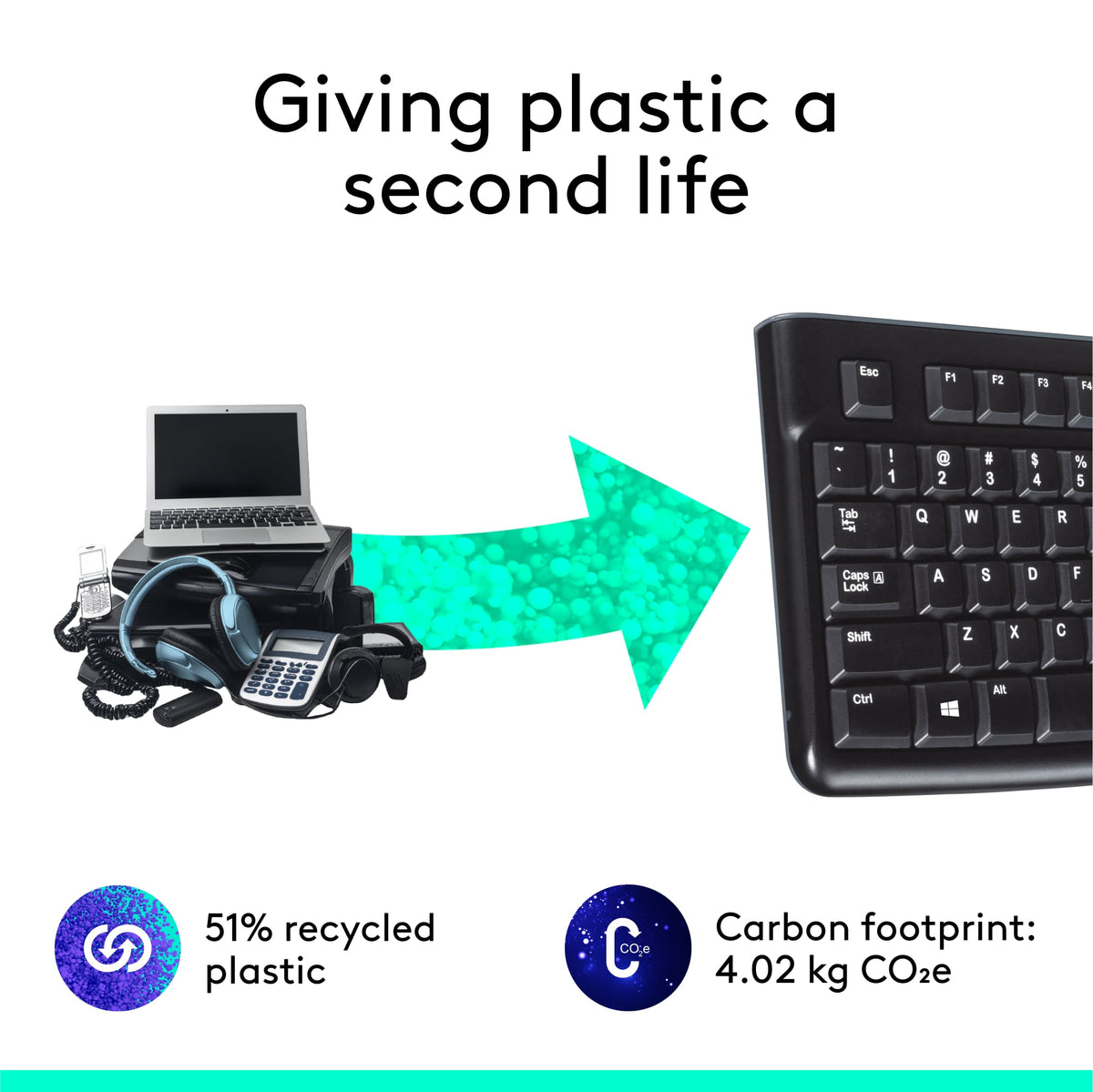 Logitech - K120 Full-size Wired Membrane Keyboard for PC with Spill-Resistant Design - Black