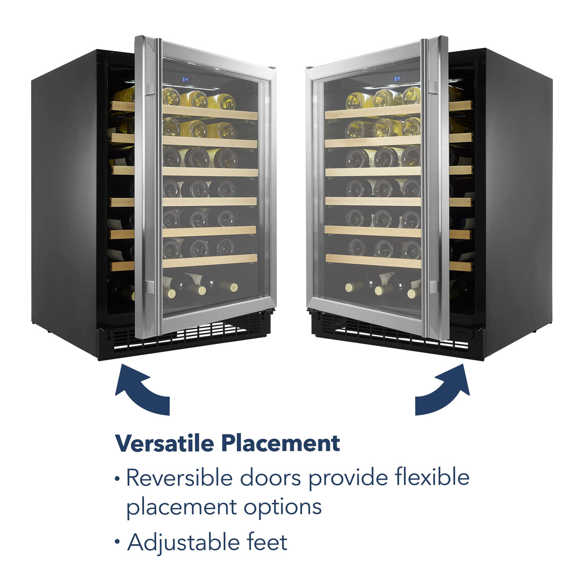 Insignia™ - 61-Bottle Wine Cooler - Stainless Steel