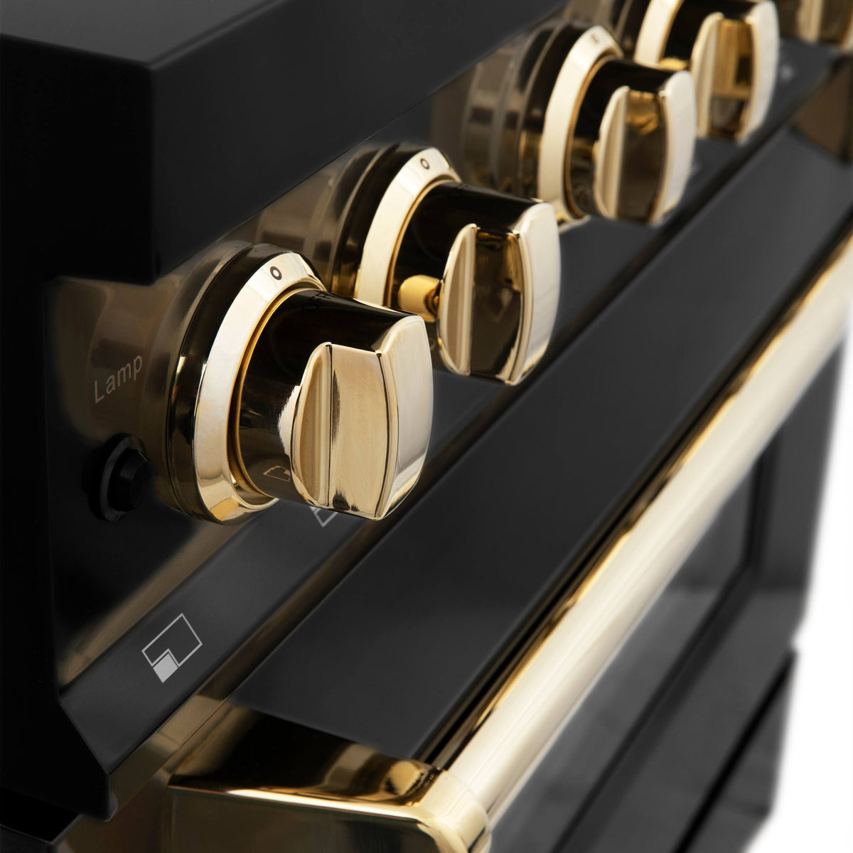 ZLINE - 48 in. Wide 7 Burner Autograph 6.0 cu. ft. Freestanding Legacy Dual Fuel Range with  Black Steel & Gold Accents - Black