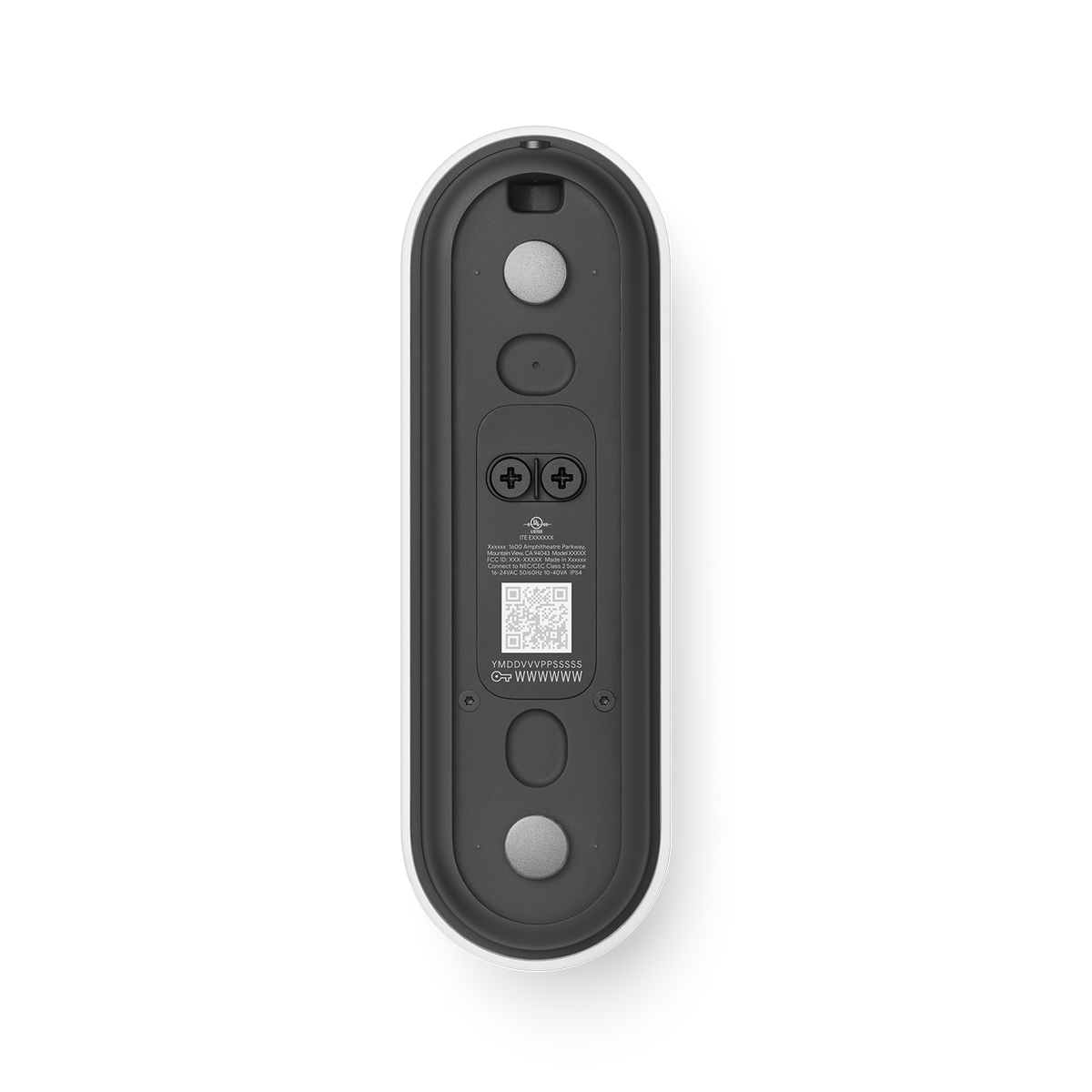Google - Nest Doorbell (wired, 3rd gen) - Latest Model - 2K Video and Gemini - Snow