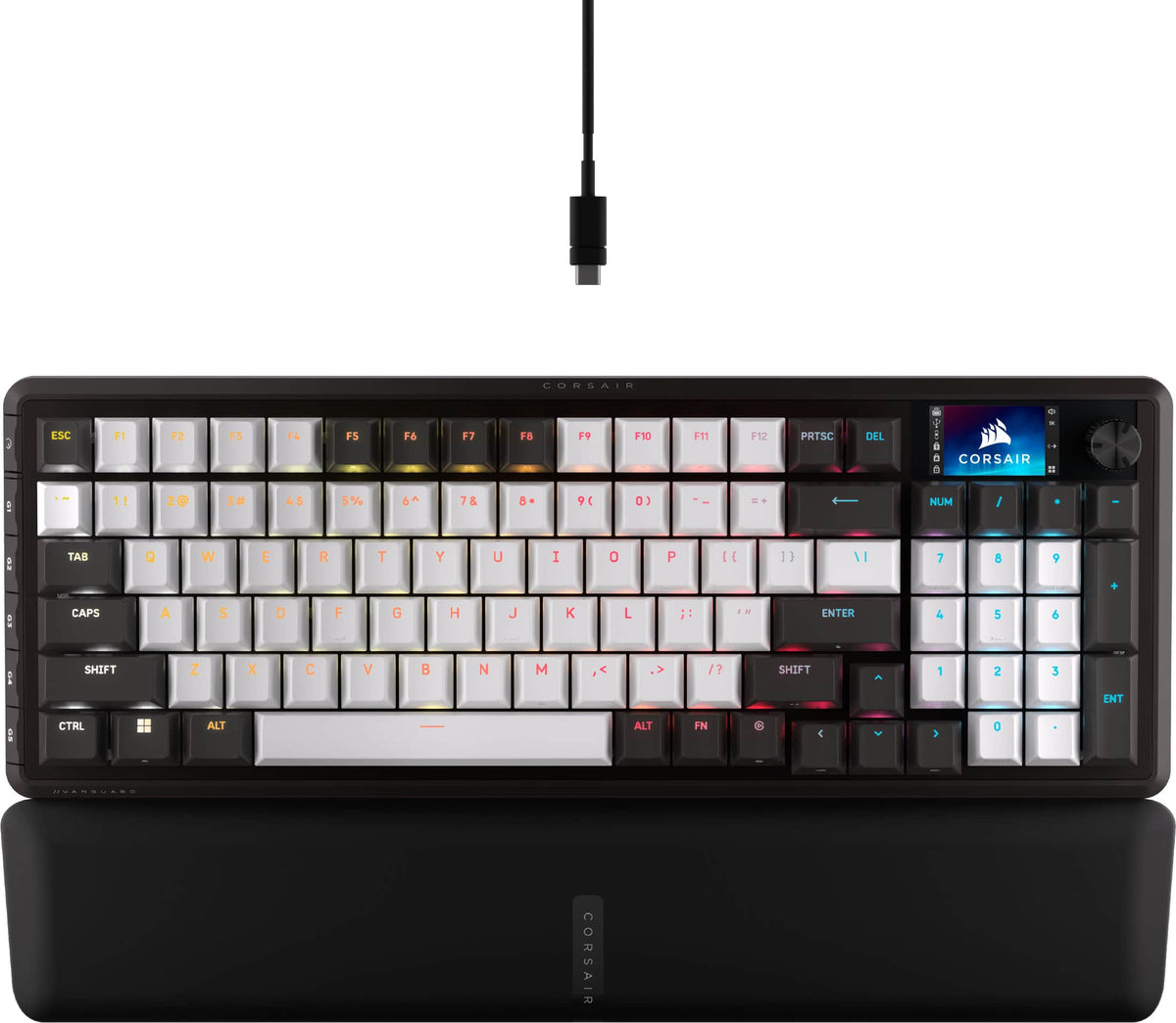 CORSAIR - VANGUARD 96 RGB Wired MLX Quantum Linear Mechanical Switch 96% Gaming Keyboard with FlashTap SOCD - Dual Tone