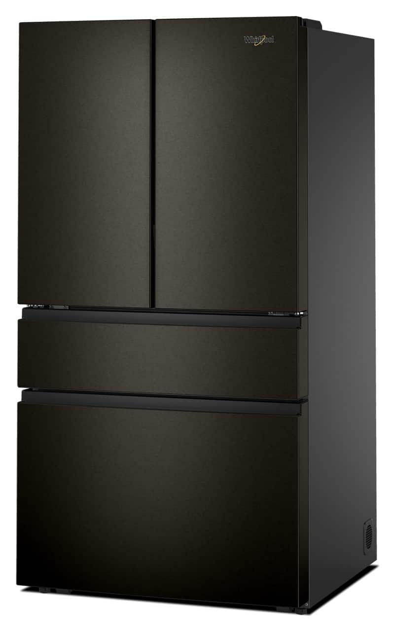 Whirlpool - 36 in. Wide 30 cu. ft. Family-Sized Capacity French Door Refrigerator with Flexible Temperature Drawer - Print Resist Blk Stnlss