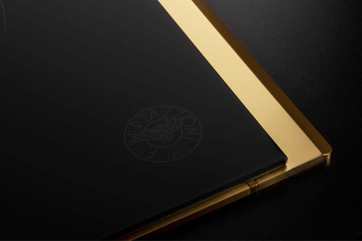 30" Bertazzoni Induction Cooktop - Black with Gold Metal Frame - Black Glass/Gold