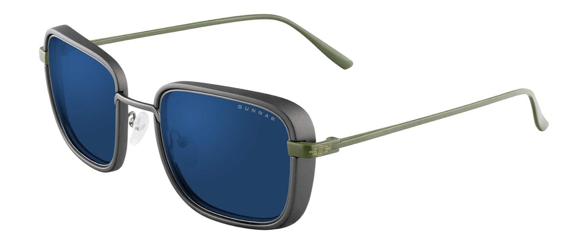 GUNNAR - Fallout Vault 33 Computer Glasses with Blue Light Reduction, Sun Lenses - Gunmetal/Olive
