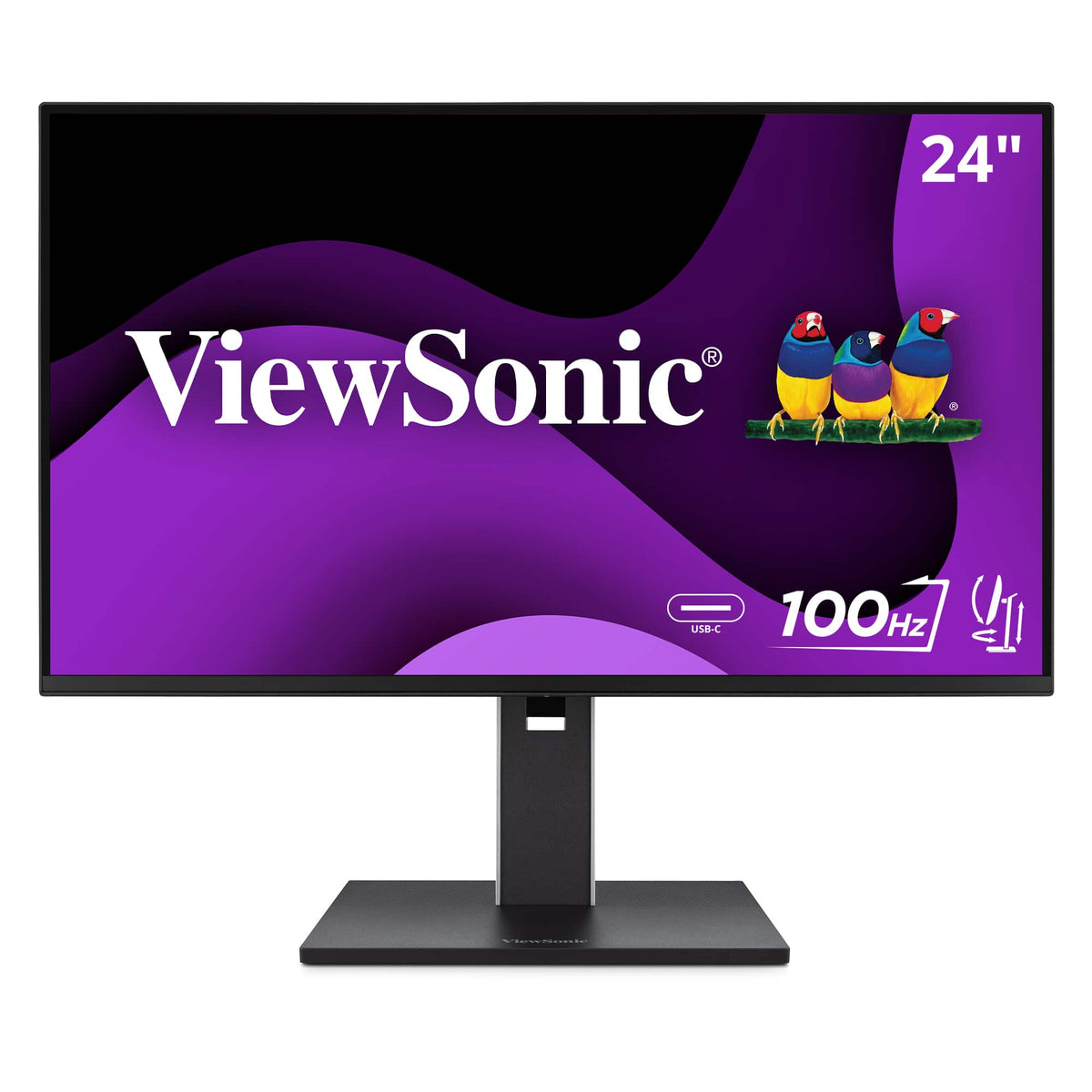ViewSonic - VG2452 24 IPS FHD Ergonomic Monitor (USB Hub, HDMI, DisplayPort) - Black