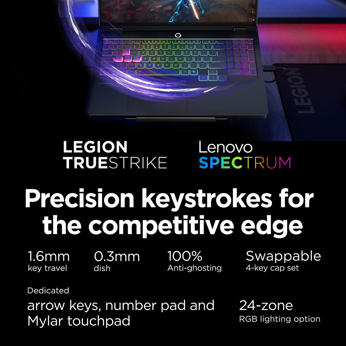 Lenovo - Legion Pro 5i 16" 3K LCD Gaming Laptop - Intel Core Ultra 7 255HX 2025 - 16GB RAM - NVIDIA GeForce RTX 5070 - 1TB - Eclipse Black