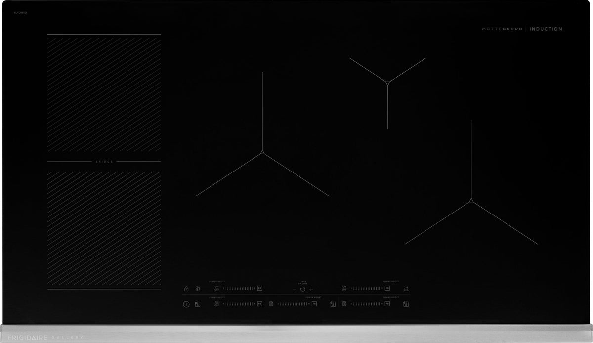 Frigidaire - Gallery 36" Induction Cooktop with MatteGuard and Power Boost - Stainless Steel