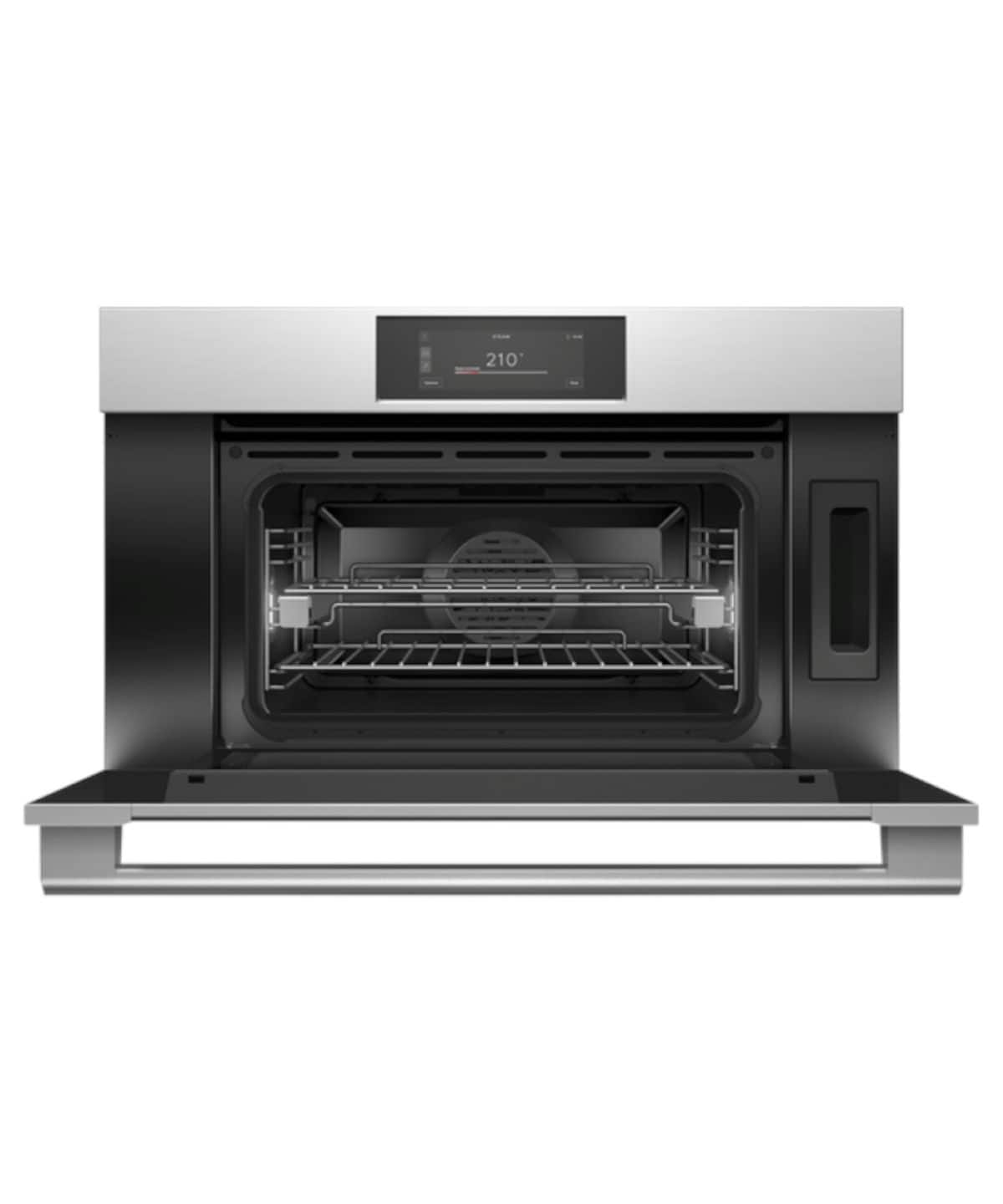 Fisher & Paykel - 30" 1.9 Cu. Ft. Single Combination Steam Oven, 6.8" Touchscreen - Compact - Stainless Steel