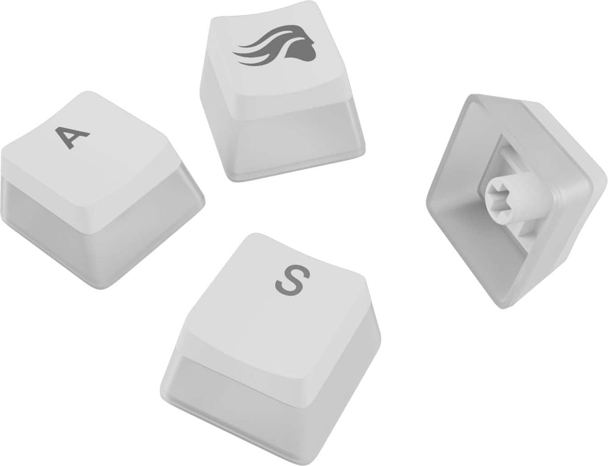 Glorious - Aura V3 Pudding-Style Universal Keycaps for 100% 85% 80% TKL 60% Compact 75% Mechanical Keyboards - White