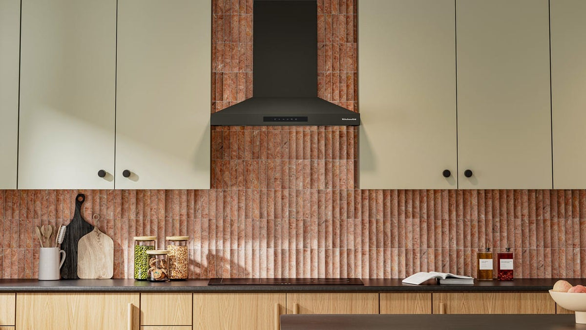 KitchenAid - 30 inches - Recirculating & Convertible - Wall Range Hood - Black Ore