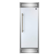 Forno Appliances - Maderno 13.6 Cu. Ft. Built-In Upright Convertible Freezer with Decorative Grill and Right Swing Door - White