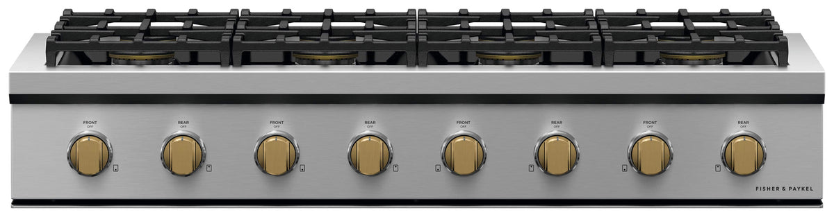 Fisher & Paykel - Pro Rangetop Dial Kit, 48 in, 8 Burner - Brass