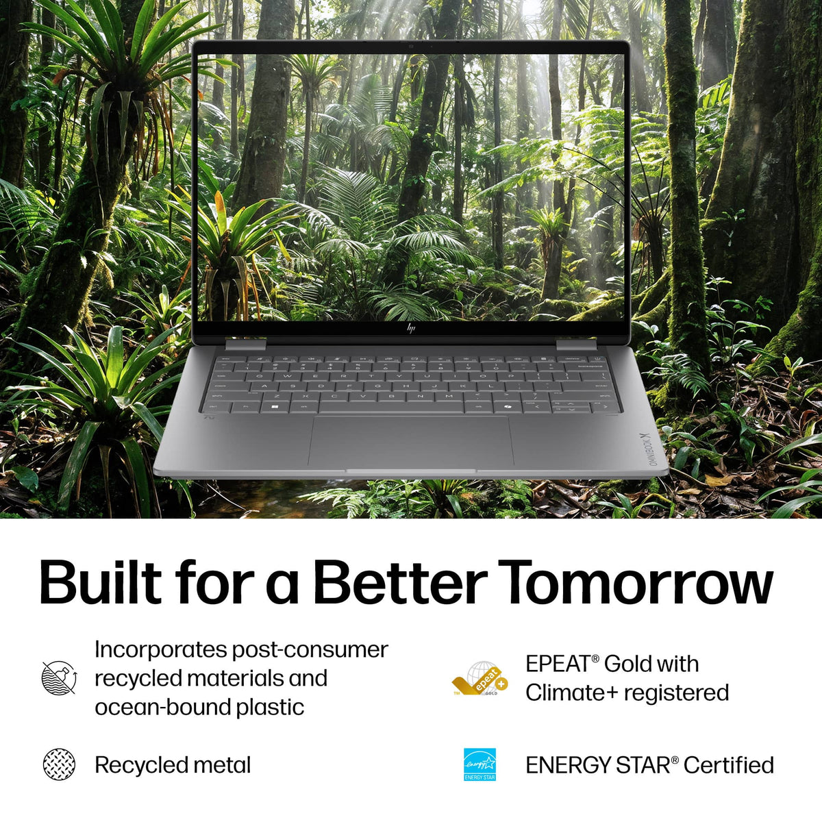 HP - OmniBook X Flip 2-in-1 - 14" 2K OLED Touchscreen Laptop - Intel Core Ultra 7 (2026) - 16GB Memory - 1TB SSD - Copilot+ - Meteor Silver
